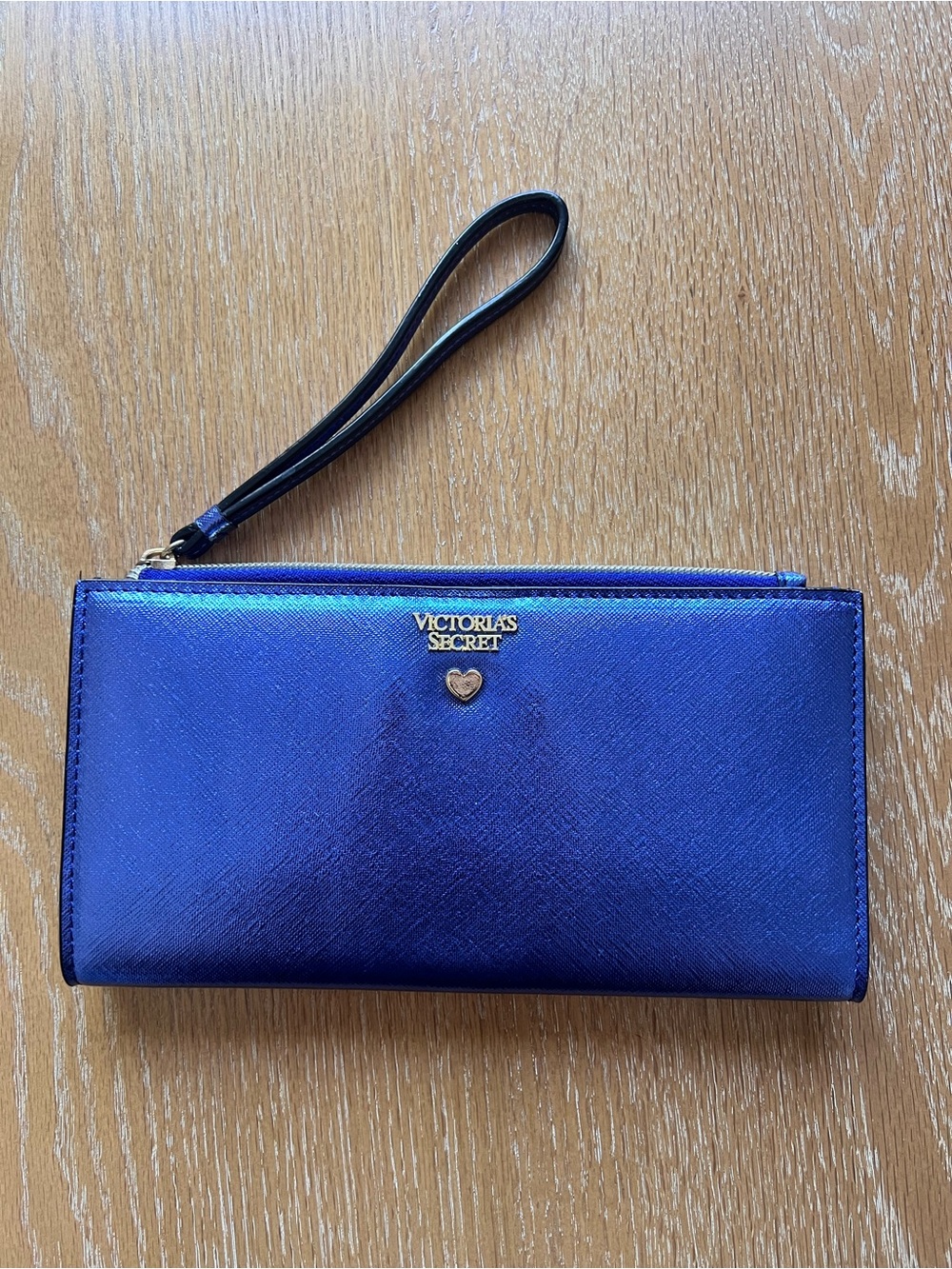 Victoria's Secret | Metallic Blue Wristlet Wallet